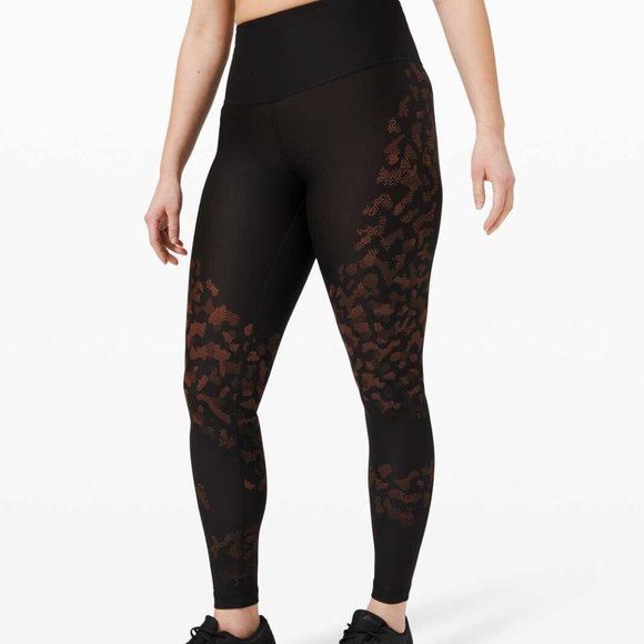 Lululemon Women Mapped Out HR Tight‎ 28” Camo LW5CH1S Black Size 2 NWT New - Picture 1 of 11